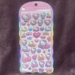 コットンパフィーシール クラックス ハローキティ ヒョウ柄 ピンク サンリオ