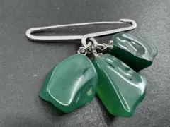 M7327 天然石　ブローチ　ヴィンテージ アクセサリー