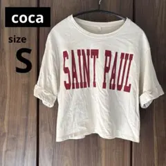 本日限定価格！ロゴ 半袖 Tシャツ オフホワイト S coca コカ