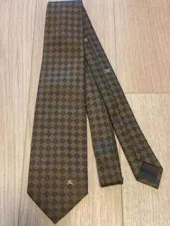 Burberry オリーブグリーン チェック柄 ネクタイ