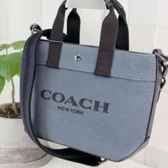 COACH トート 20 カラーブロック デニム 2WAY ショルダーバッグのサムネイル