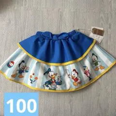 【新品タグ付き】リトシー　ドナルドダック プリントスカート 100cm