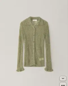 Ohotoro Feather Damage Cardigan khakiのサムネイル