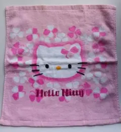 ハローキティ クローバー ピンク ハンドタオル