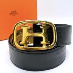 新品未使用】希少 印傳屋 HAYATO ゴールド金具 鹿革 漆 レザーベルト 