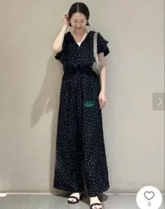 グリーンパークス　Green Parks 衿フリルオールインワン ワンピースのサムネイル