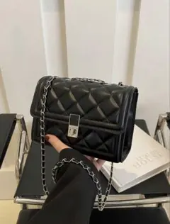 【最終値下げ‼️】キルティング チェーン ショルダーバッグ ブラック