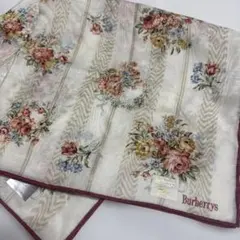 Burberrys 大判ハンカチ 花柄 薔薇　ボルドー縁のサムネイル