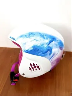 ALPINA スキー用ヘルメット キッズ ホワイト・ブルー・ピンク