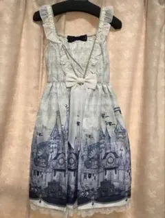 ジャンパースカート ひざ丈ワンピース