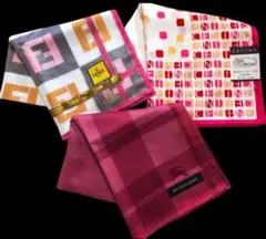 新品、未使用ブランドハンカチセット3枚
