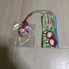 90】ご当地キティ 根付（ストラップ） 伊豆限定（やまもも）色違い 2点