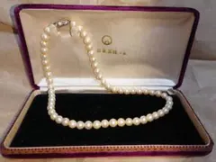 ヴィンテージ　シルバー金具 日本真珠 変色劣化有 パールネックレス