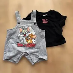 トムとジェリー ロンパース・Tシャツセット 6-9M ベビー服　70cm