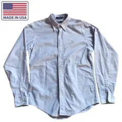 USA製 ポロ　ラルフローレン オックスフォードシャツ サックス ブルー シャツ