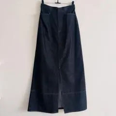 お値下げ【美品】COMME CA ISM デニムロングスカートスリット入
