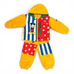 【希少/レトロ】Disney ミッキーマウススキーウェア 上下セット 120cm