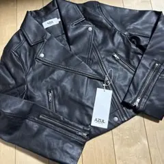 新品未使用タグ付き MOUSSYマウジー ライダース ジャケット 本革 送料込 MOUSSY（マウジー）の「LACE UP LEATHER JACKET（ライダース