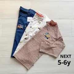 新品　next　120　マルチショベルカーTシャツ　3枚セット
