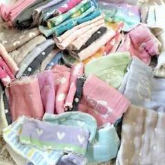 6重ガーゼ 生地 端切れ ハギレ まとめ売り 80サイズ fuwara のみ