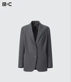 【美品】UNIQLO :C テーラージャケット グレー レディースのサムネイル