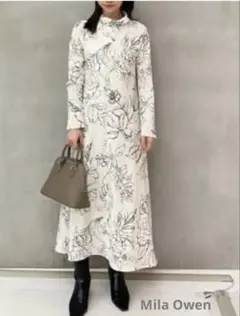 新品タグ付きMila Owen ハイネックナローワンピース