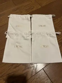 【未使用】DIOR 巾着袋 4点セット ホワイト④