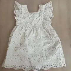 ZARA ホワイト ノースリーブワンピース 3-4歳