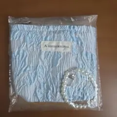 A GOGO ORIGINAL ポーチ パールストラップ付き