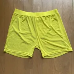 【WOXUAN】メンズ　ラメ入り短パン　Sサイズ　イエロー　スケスケ　美品