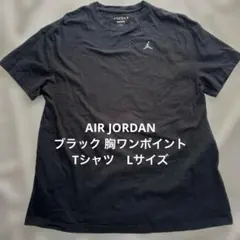AIR JORDAN エアー　ジョーダン　ブラック 胸ワンポイント　Tシャツ　L
