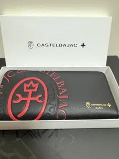 新品未使用CASTELBAJAC 長財布 黒/赤