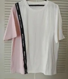 kitson 半袖Tシャツ L ホワイト/ピンク