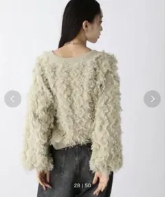 ラメシャギーニット