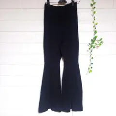 UNIQLO　3Dリブフロントスリットパンツ　黒 M　マメクロゴウチコラボ