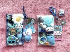 ♡ちいかわ♡ ガチャ詰め ポーチ風 ブルー 青 ハチワレ2種セット ミニチュア