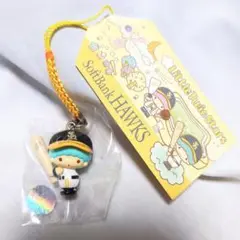 新品　ソフトバンク　野球　キキララ　ストラップ　根付　サンリオ