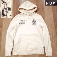 ハフ HUF スウェット プルオーバー パーカ バックプリント オフホワイト