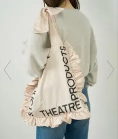 THEATRE PRODUCTS フリル リボン トート バック アイボリー