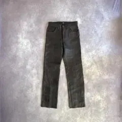 ヴィンテージ Lee パッチワーク レザパン レザーパンツ ブラウン