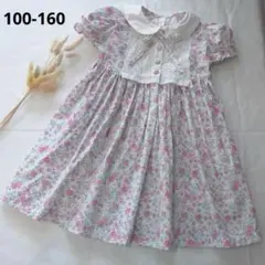 新品　ドレス　ワンピース　襟付き　ピンク　ファミリア　好き　前開　発表会　結婚式