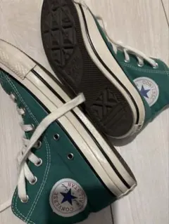 Converse グリーン ハイカットスニーカー