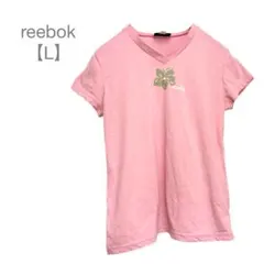 reebok/半袖ティシャツ/ロゴ/花/シンプル/ラフ/春夏/綿/L/ピンクのサムネイル