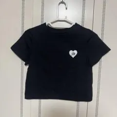 GRL　黒　半袖　ワンポイント