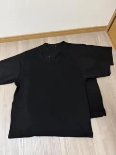 GU ドライストレッチボクシーT（5分袖） Mサイズ ブラック　2枚セット