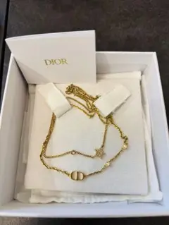 ［極美品］DIOR PETIT CD ダブルネックレス　スター　ラインストーン ディオール】PETIT CD スターダブル ネックレス*N1155PMTCY