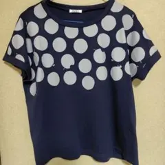etsiä 半袖Tシャツ ネイビー りんご柄のサムネイル