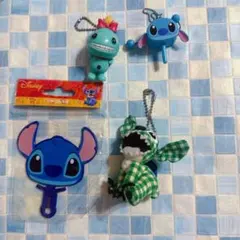 ディズニー　リロ＆スティッチ　ミラー　マスコット　ぬいぐるみ　4点セット
