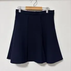 【美品】ZARA WOMAN フレアスカート ネイビーのサムネイル