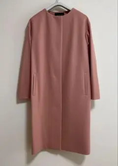 新品☆インディヴィ☆ロングコート☆チェスターコート☆青☆ブルー☆38